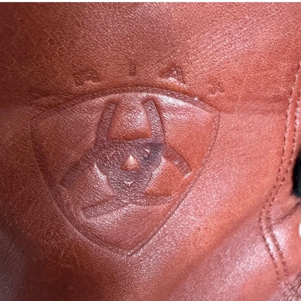 Ariat Brown Leather Lace-Up Boots